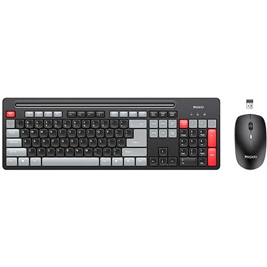 قیمت کیبورد و ماوس بی سیم یسیدو مدل YESIDO KB43