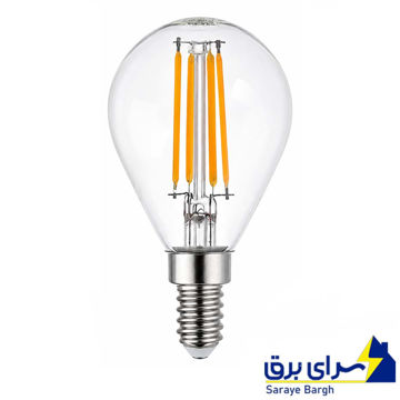 قیمت لامپ 4/5 وات حبابی فیلامنتی مات برند نور E14