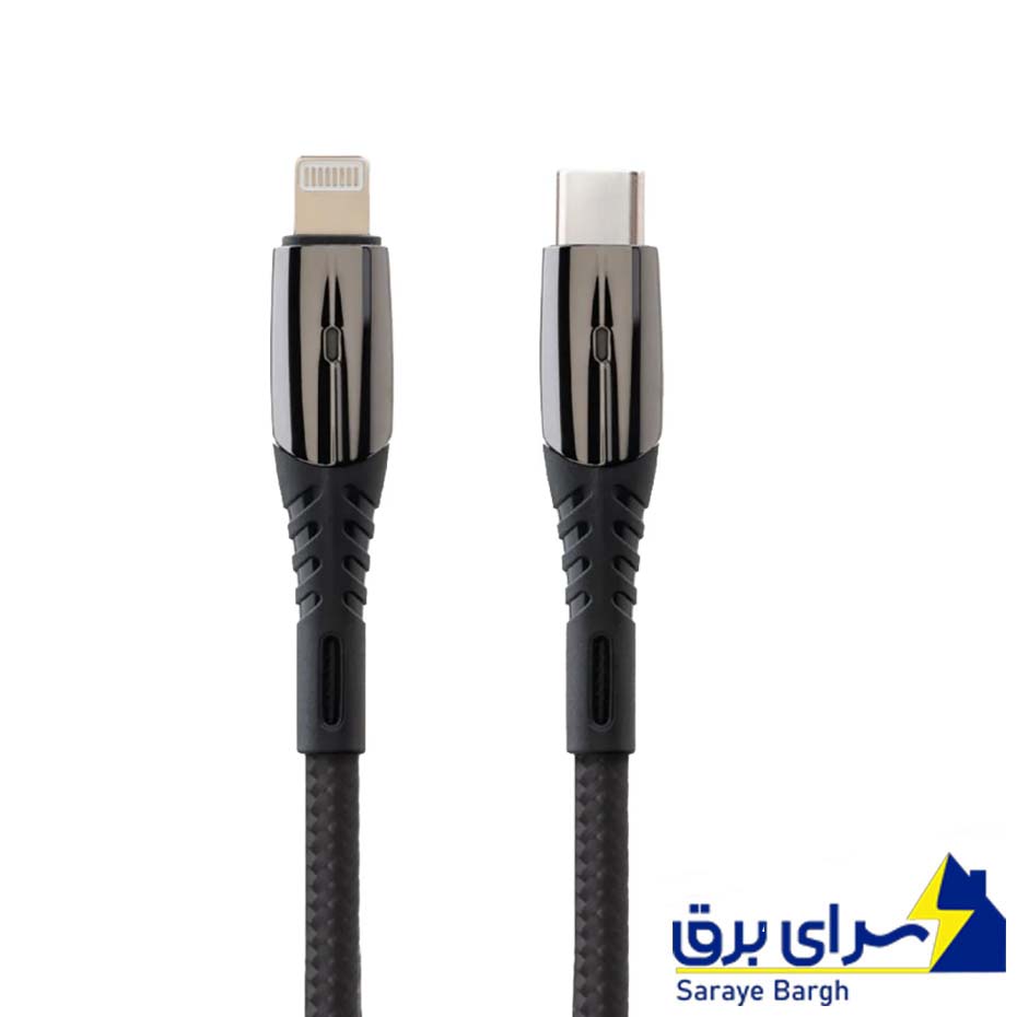 خرید کابل شارژ تایپ سی به لایتنینگ بیاند مدل BEYOND BCL-501 USB-C to Lightning 27W طول 1 متر مشکی