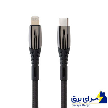خرید کابل شارژ تایپ سی به لایتنینگ بیاند مدل BEYOND BCL-501 USB-C to Lightning 27W طول 1 متر مشکی