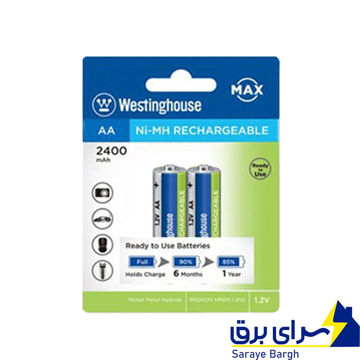 خرید باتری نیم قلمی قابل شارژ 2400 میلی آمپر وستینگهاوس
