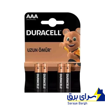 خریدباتری نیم‌ قلمی دوراسل AAA آلکالاین بسته 4 عددی اصل