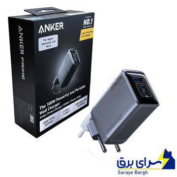 خرید کلگی شارژر انکر مدل ANKER Prime Charger A2688341 3 PORT 100W